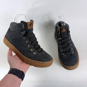 Forsake Lucie Mid Boots Women's 7 Black Leather Boots Lace-Up Waterproof Outdoor